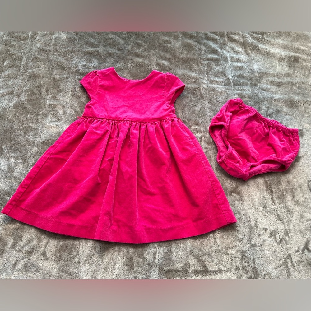 Ralph Lauren 24 month fuchsia corduroy dress in great shape.